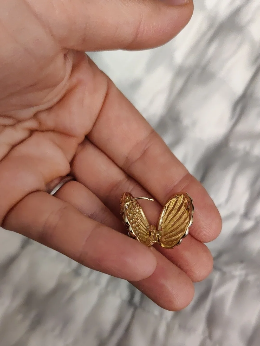 New!Piper Gold-tone Shell Crystal Accents Y2K Cottagecore Coastal Beach Summer